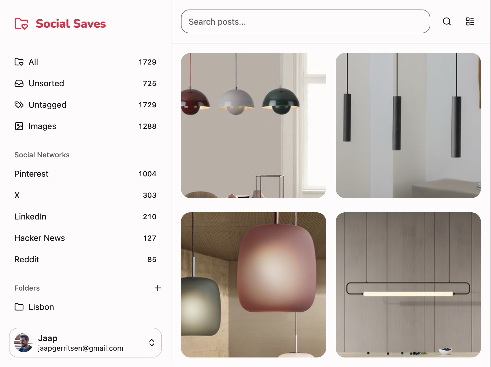 Social Saves Dashboard